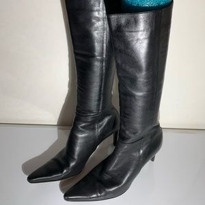 BEBE Heel Point-Toe Tall Boots Size 6.5 B Black.